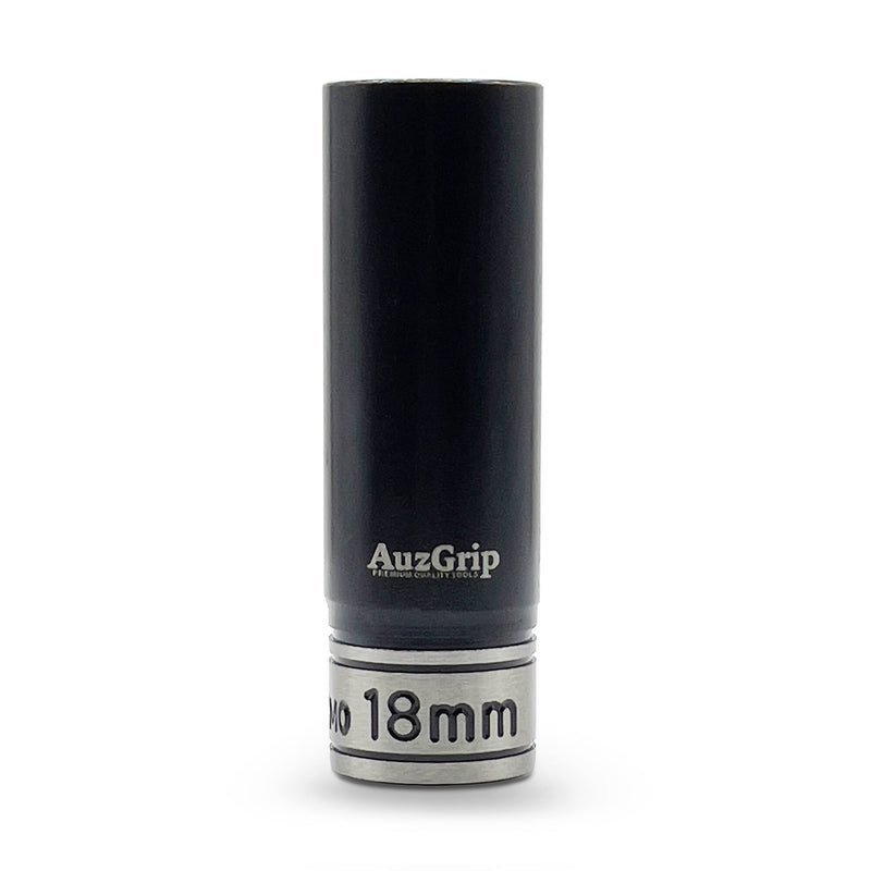 AuzGrip A84578 18mm 6 Point 1/2'' Square Drive Thin Wall Deep Impact Socket Front