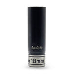 AuzGrip A84578 18mm 6 Point 1/2'' Square Drive Thin Wall Deep Impact Socket Front