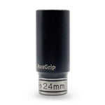 AuzGrip A84584 24mm 6 Point 1/2'' Square Drive Thin Wall Deep Impact Socket Front