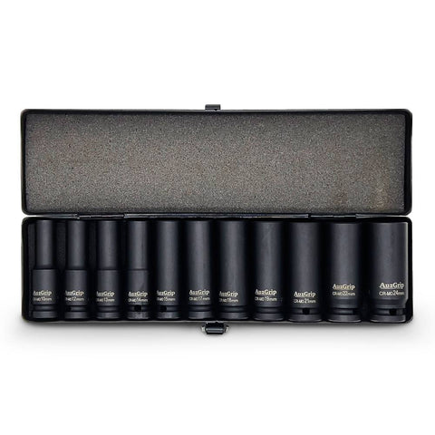 AuzGrip A84612 11 Piece Metric Deep Impact Socket Set