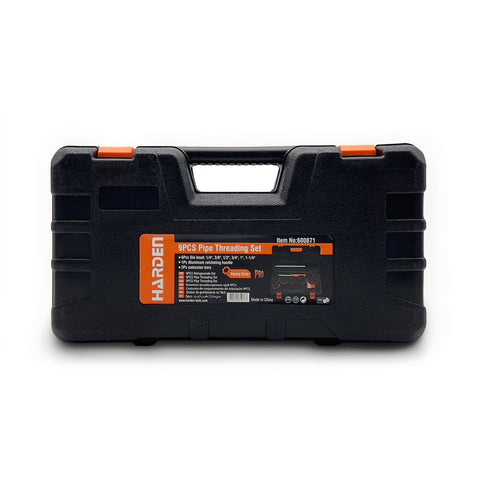 Harden 600871 9 Pcs Pipe Threading Set Front Case