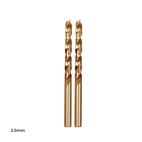 Insize Insize IN0204 Twin Pack 2.5mm Heavy Duty Cobalt HSS Drill Bits