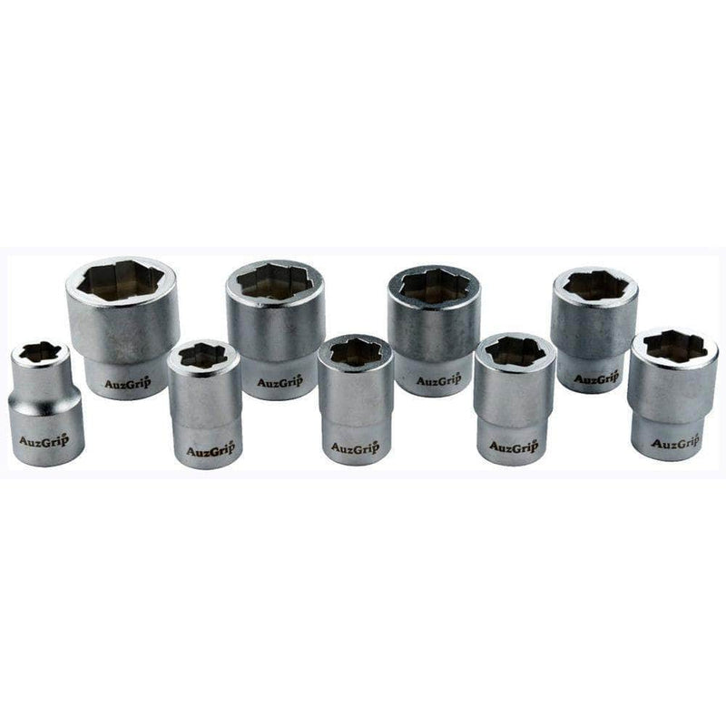 AuzGrip AuzGrip A53060 9 Piece Metric 3/8" Square Drive Bolt Extractor Socket Set
