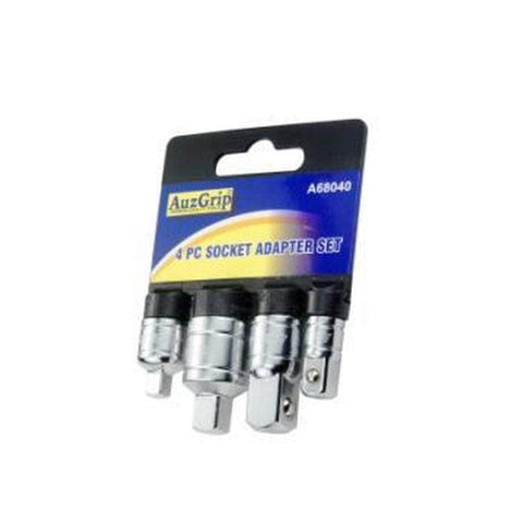 AuzGrip AuzGrip A68040 4 Piece Chrome Socket Adaptor Set