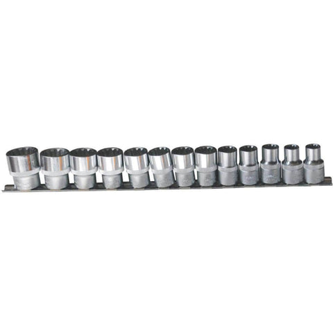 AuzGrip AuzGrip A70714 13 Piece Metric 1/4" Square Drive Spline Socket Set