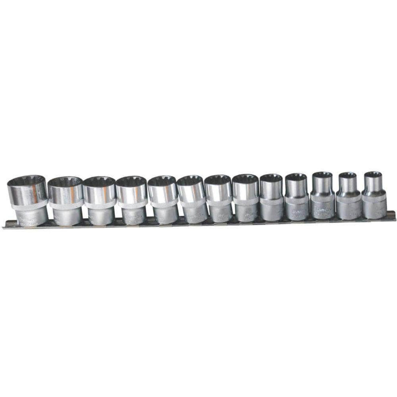 AuzGrip AuzGrip A70714 13 Piece Metric 1/4" Square Drive Spline Socket Set