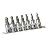 AuzGrip AuzGrip A71040- 7 Piece SAE 3/8" Square Drive Hex Ball-End Socket Bit Set