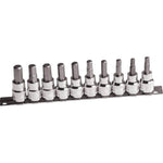AuzGrip AuzGrip A71070 10 Piece Metric 3/8" & 1/2" Square Drive Hex Bit Socket Set