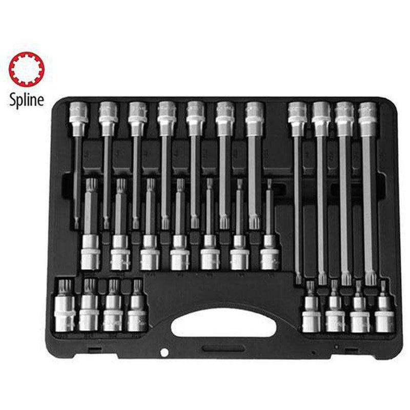 AuzGrip AuzGrip A71160 26 Piece 1/2" Square Drive Spline Bit Socket Set