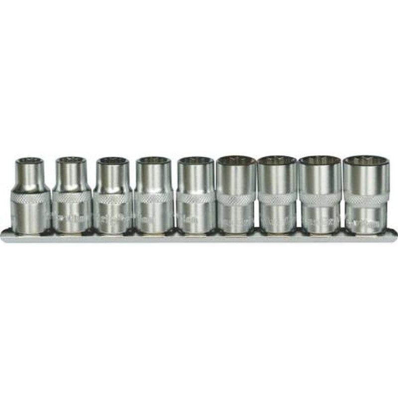 AuzGrip AuzGrip A75302 9 Piece SAE 12 Point 1/4" Square Drive Socket Set