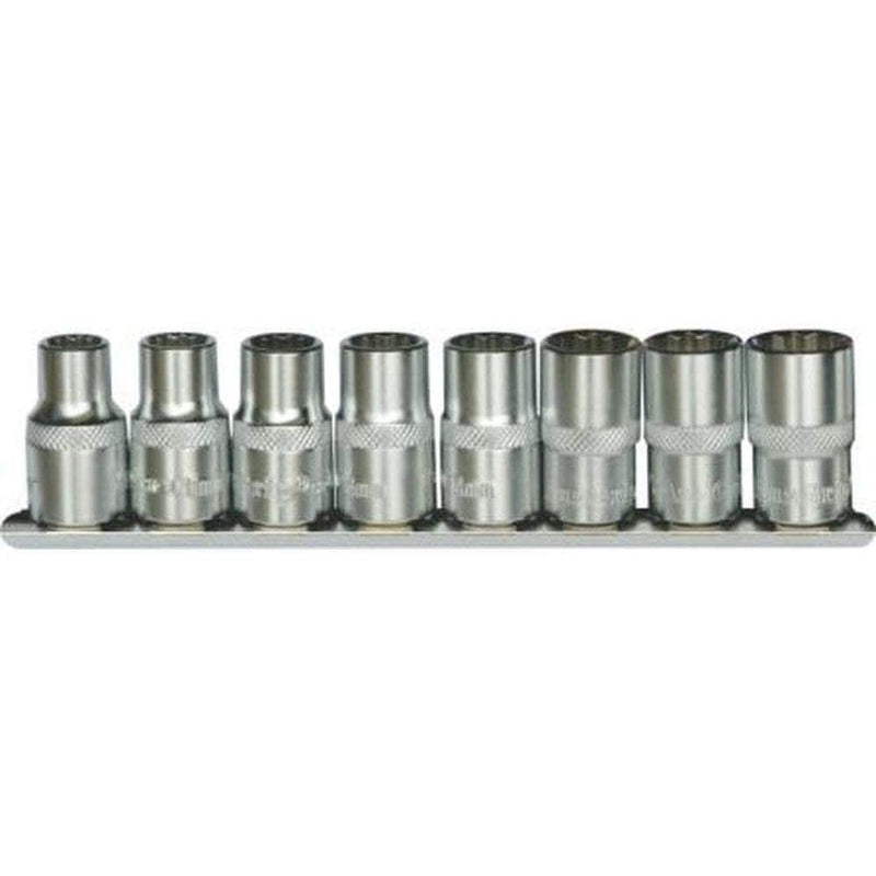 AuzGrip AuzGrip A75401 8 Piece SAE 12 Point 3/8" Square Drive Deep Socket Set