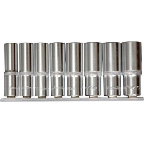 AuzGrip AuzGrip A75451 8 Piece SAE 12 Point 3/8" Square Drive Deep Socket Set