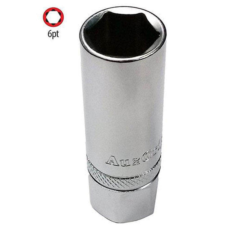 AuzGrip AuzGrip A75476 14mm 6 Point 3/8" Square Drive Magnetic Spark Plug Socket