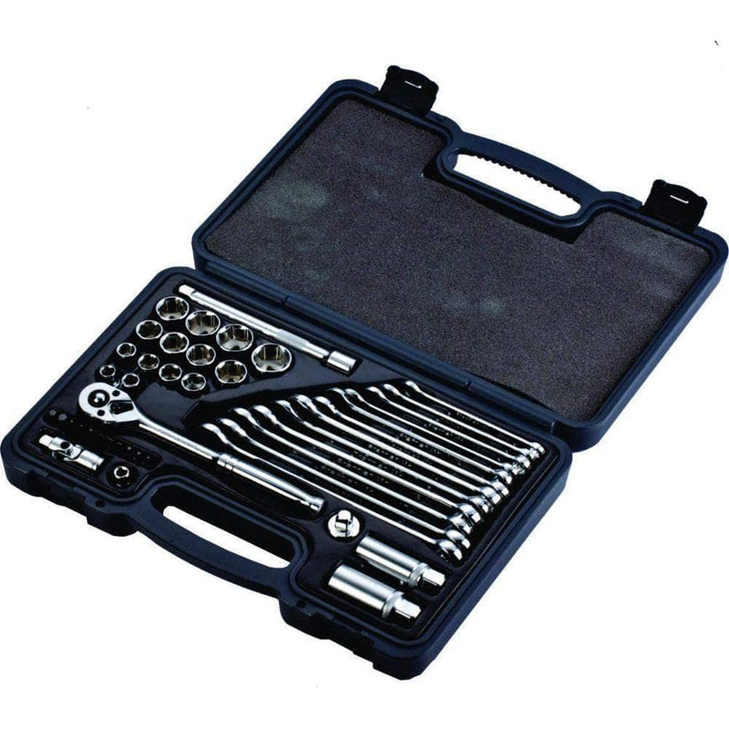 AuzGrip AuzGrip A75503 44 Piece Metric 12 Point 3/8"Square Drive Socket & Spanner Set