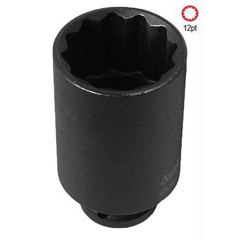 AuzGrip AuzGrip A84466 18mm 12 Point 1/2" Square Drive Deep Impact Socket