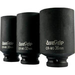 AuzGrip AuzGrip A84613 3 Piece 12 Point 1/2'' Square Drive Wheel Hub Nut Deep Impact Socket Set