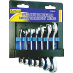AuzGrip AuzGrip A89421 7 Piece SAE Stubby Combination Ratchet Spanner Set