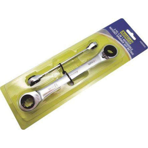 AuzGrip AuzGrip A89504 2 Piece Metric 4 in 1 Reversible Ratchet Spanner Set