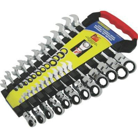 AuzGrip AuzGrip A89701 12 Piece Metric Flexible Combination Ratchet Spanner Set