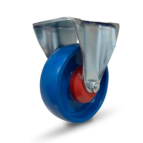 Grip 41978 100mm 200kg Industrial Blue Nylon Fixed Castor