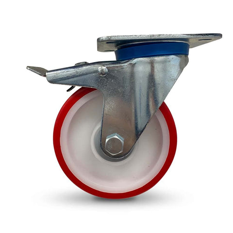 Grip 41993 125mm 200kg Poly Moulded Poly Core Swivel Castor with Brake