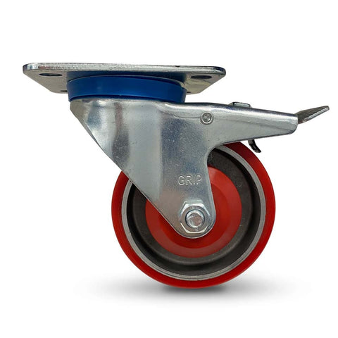 Grip 41996 100mm 200kg Poly Moulded Aluminium Core Swivel Castor with Brake