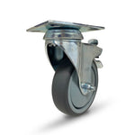 Grip 42002 50mm 40kg Institutional Grey TPR Swivel Castor with Brake