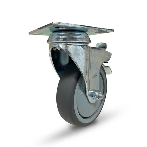 Grip 42002 50mm 40kg Institutional Grey TPR Swivel Castor with Brake