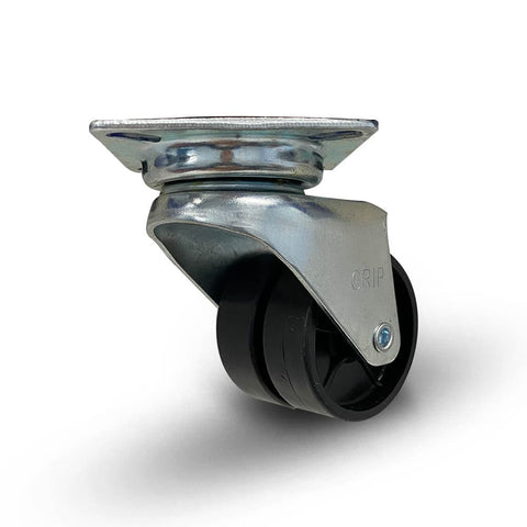 Grip 42055 50mm 70kg Grey TPR Twin Wheel Swivel Castor