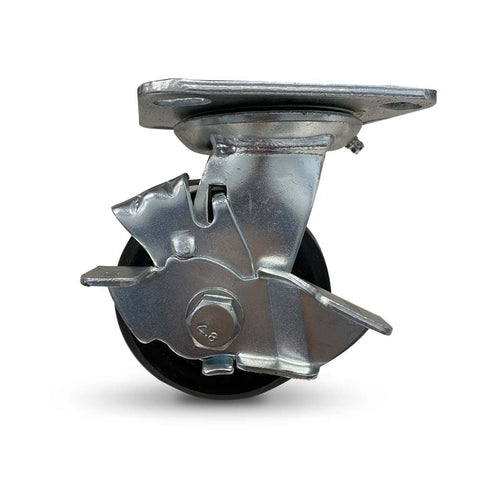 Grip 42086 150mm 250kg Rubber Moulded Cast Iron Swivel Castor with Brake