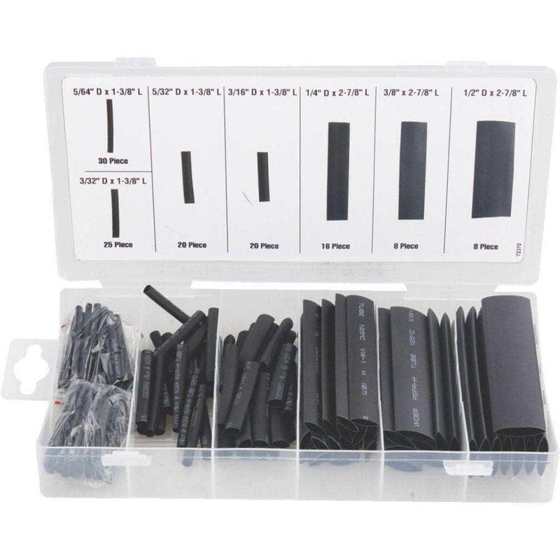 Grip Grip 43113 127 Piece Black Heat Shrink Tubing Assortment Set