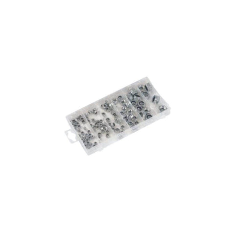 Grip Grip 43139 150 Piece Zinc Plated Nylon Locknut Assortment Set