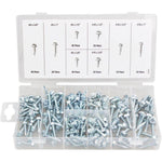 Grip Grip 43162 200 Piece Zinc Plated Hex Head Self Drilling Screw Assortment Set