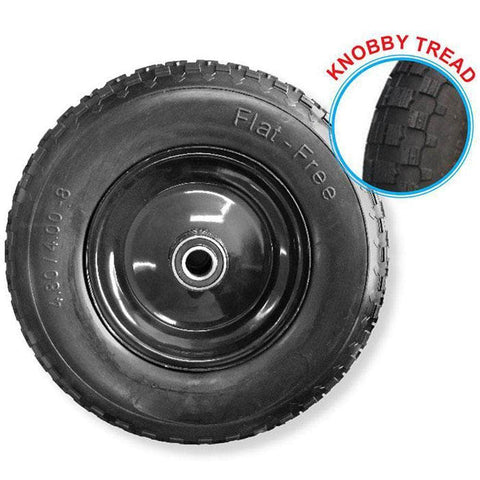 Grip Grip 52120 400mm 180kg Flat Free Rubber Steel Rim Wheel