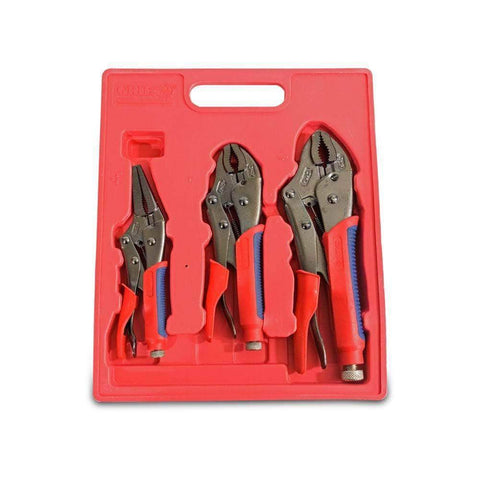 Grip Grip 56020 3 Piece Cushion Grip Steel Locking Plier Set