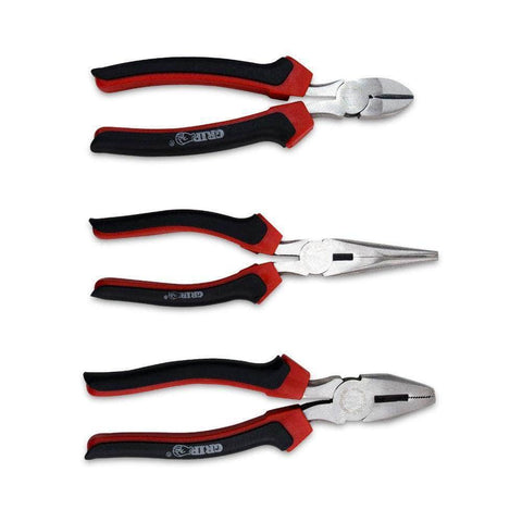 Grip Grip 57020 3 Piece Black & Red Cushion Grip Plier Set