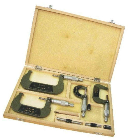Grip Grip 59085 4 Piece 0-100mm Metric External Screw Gauge Micrometer Set