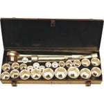 Grip Grip 74042 27 Piece Metric & SAE 3/4" Square Drive 6 Point Socket Set