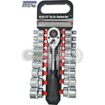 Grip Grip 75290 19 Piece Metric 1/2" Square Drive 8-32mm Socket Set with Ratchet
