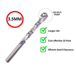 Insize Insize IN0016 10 Piece 3.5mm Heavy Duty HSS M2 Drill Bit Set