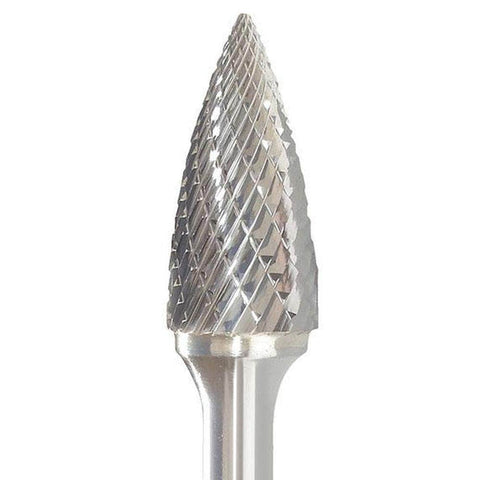 Insize Insize INSG-3 10mm Tree Shaped Pointed End Double Cut Carbide Burr