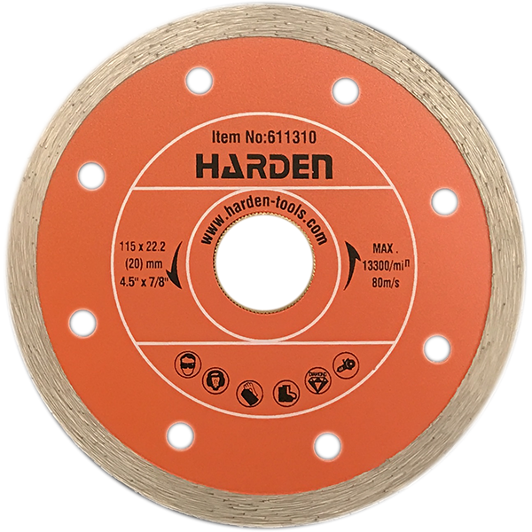 611308- Harden 100mm Continuous Diamond Blade (Wet)