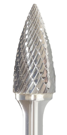 INSG-3  Tree Shape with Pointed End Carbide Burr Double Cut